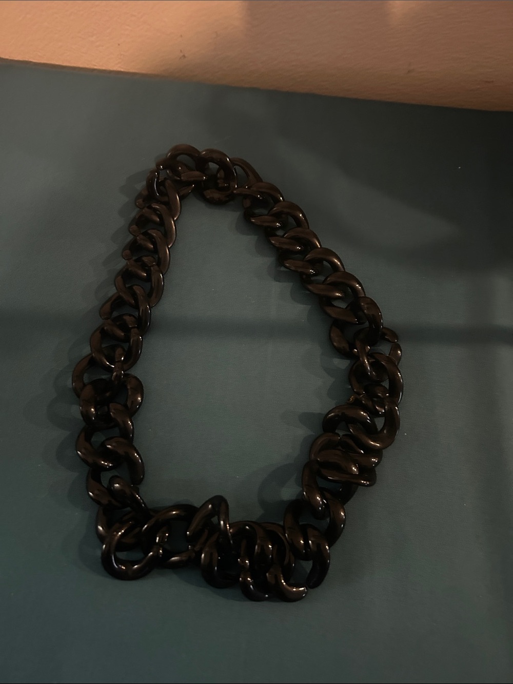Black Chunky Link Necklace - Women Jewelry